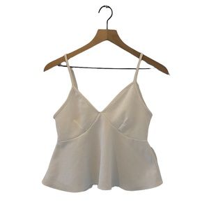 Caution to the wind white tank top